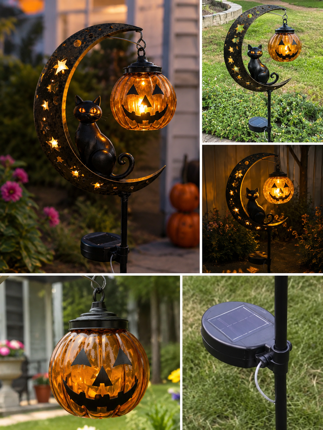 🔥LAST DAY 60% OFF🎁🎃 Halloween Early Bird Sale | Cat & Pumpkin Moon Stake Light