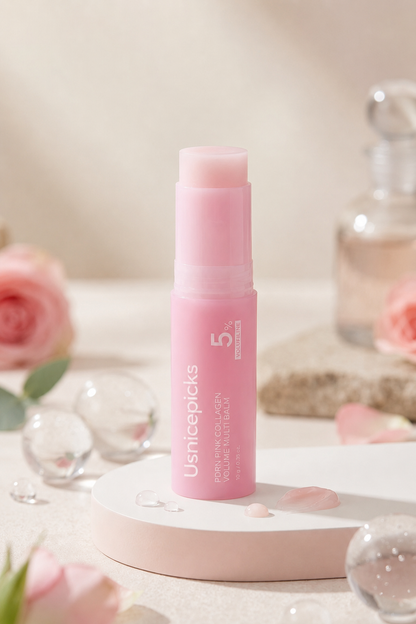 🔥LAST DAY 60% OFF🎁Korean Pink Collagen Volume Multi Balm + Pink Caffeine Collagen Eye Patch