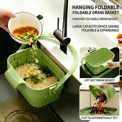 🔥Hot Sale 60% OFF🔥Foldable Hanging Sink Drain Basket for Kitchen Cleanup