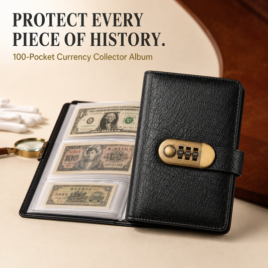 ⏳🔥LIMITED-TIME 55% OFF! 💵100 Transparent Pocket Currency Collectors Album