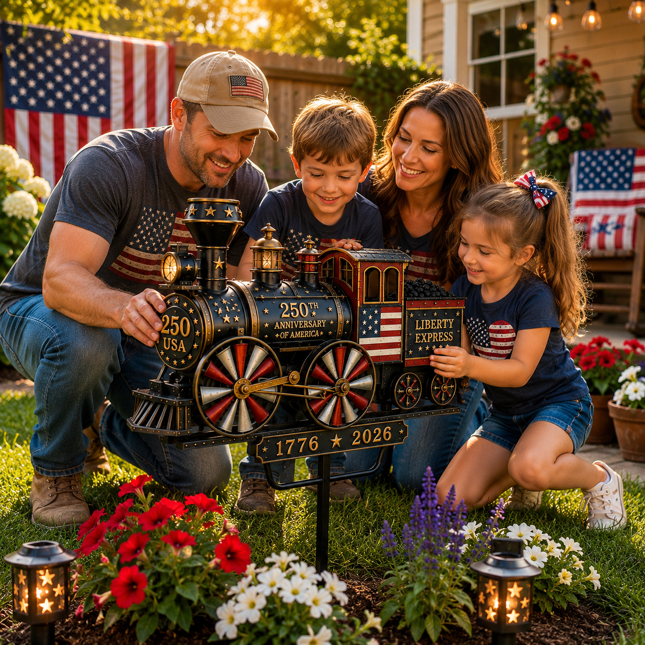 🔥 Selling Fast! 🇺🇸 250th Anniversary Liberty Express Train Wind Spinner
