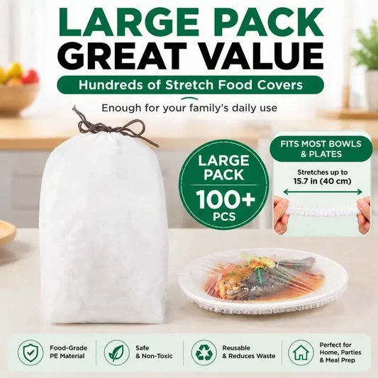 🔥hot sale🔥 100PCS Disposable Stretch Food Covers for Bowls & Plates