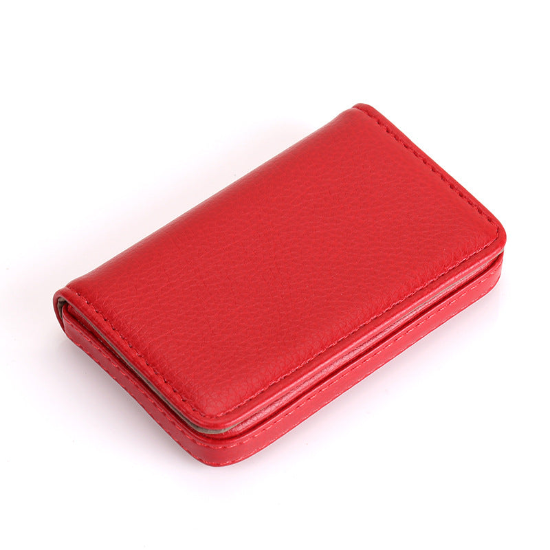💖Hot 50% OFF💼 PU Leather Business Card Holder – Slim Magnetic Name Card Case