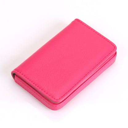 💖Hot 50% OFF💼 PU Leather Business Card Holder – Slim Magnetic Name Card Case
