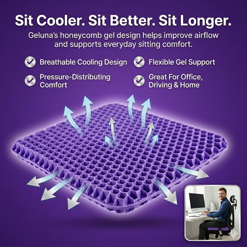 Geluna Cooling Honeycomb Seat Cushion