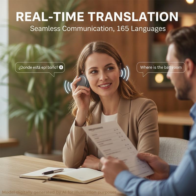 🔥LIMITED-TIME 50% OFF!🔥  AI Wearable Language Translator & Pocket Tutor
