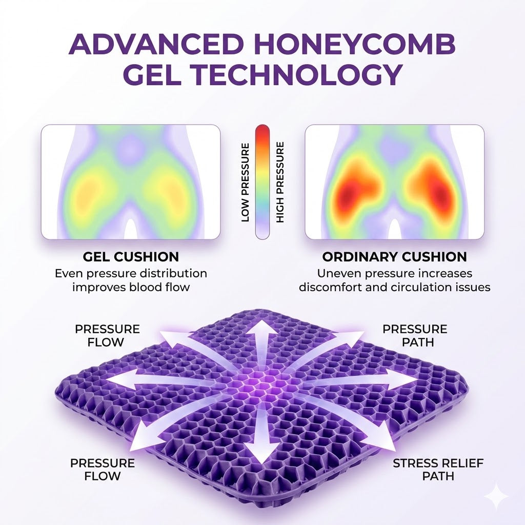 Geluna Cooling Honeycomb Seat Cushion