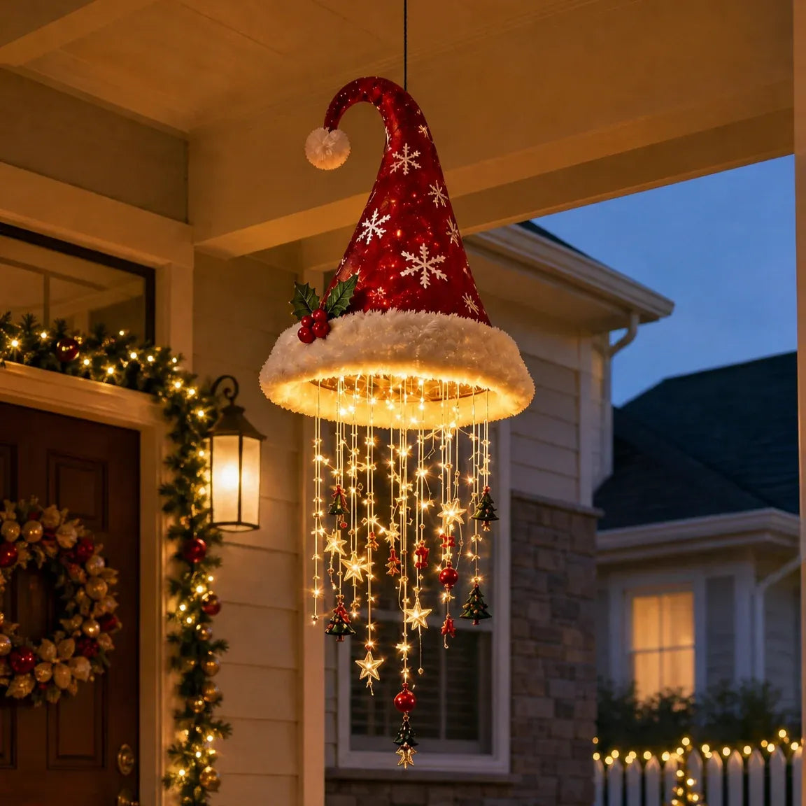 🎅Glowing Santa Hat Chandelier – Make Your Home Sparkle This Christmas! 50% OFF LAST DAY