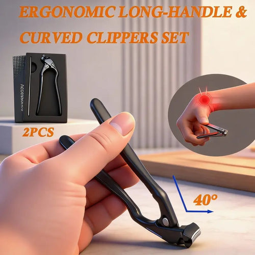 🎉 2026 Sale — Over 50,000 Sold! ✂️ Black Curved Nail Clipper – Ergonomic & Easy for Seniors 🖤