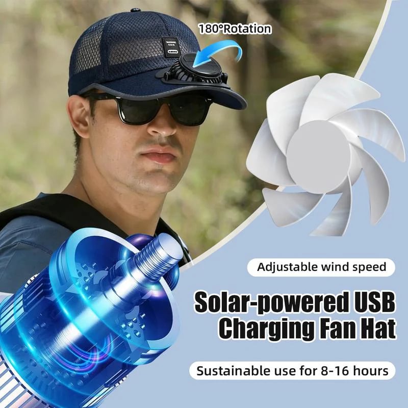 🔥Essential for high temperatures-🧢Stay Cool Under the Sun — Without Holding a Fan