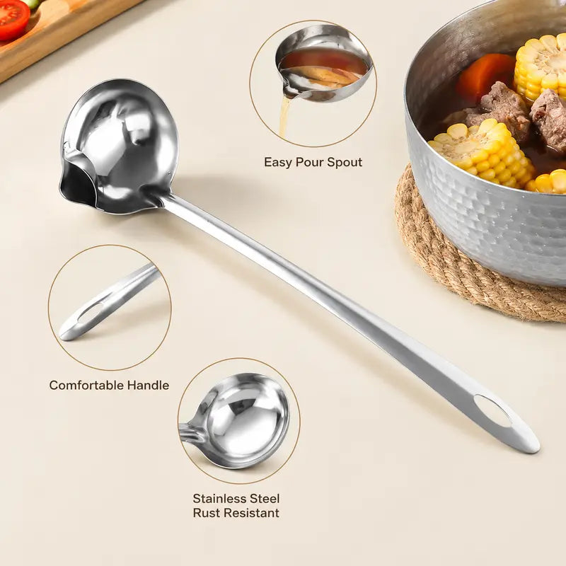 Stainless Steel Oil Separator Soup Ladle