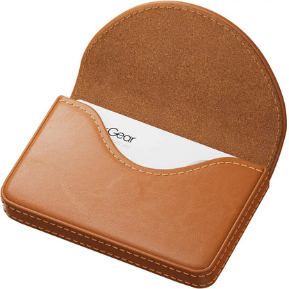 💖Hot 50% OFF💼 PU Leather Business Card Holder – Slim Magnetic Name Card Case