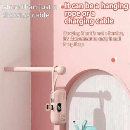 5000mAh Mini Portable Charger with 22.5W Output, Features Two USB Ports (Type-C & USB-A) and Digital Power Display