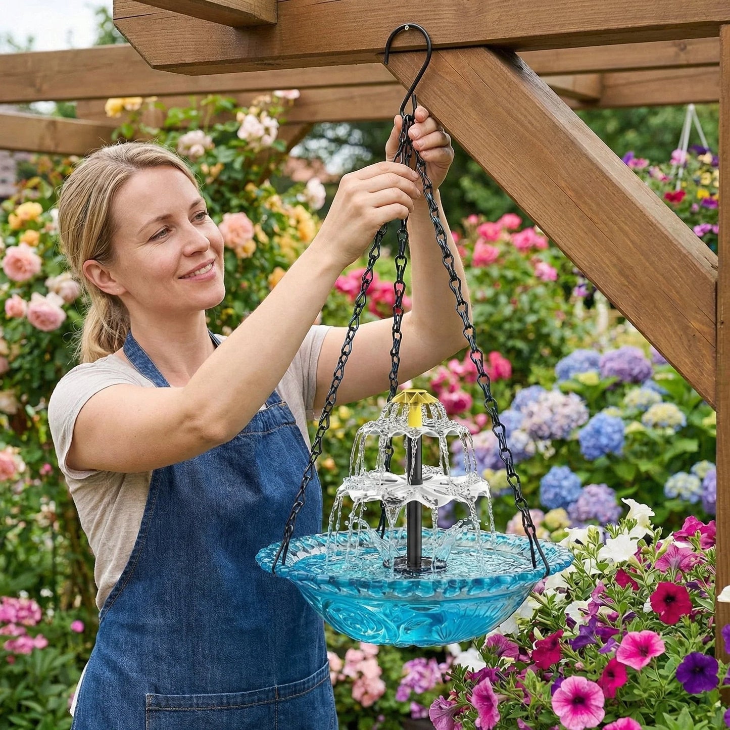 🔥🔥Solar Cascade Hanging Bird Bath Fountain🎁Buy 2 Free Shipping