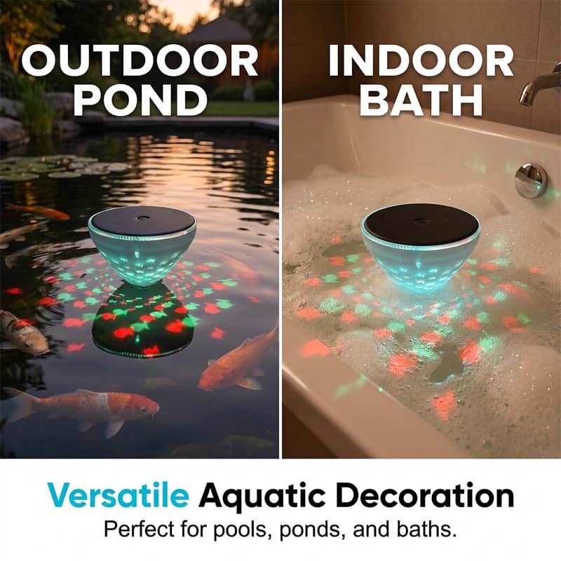🔥LAST DAY 60% OFF🎁Solar Floating Pool Light with Fish Projection