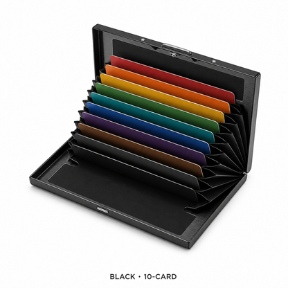 🔥HOT SALE🔥RFID-Blocking Stainless Steel Card Wallet – Organized, Secure & Pocket-Ready 🔒