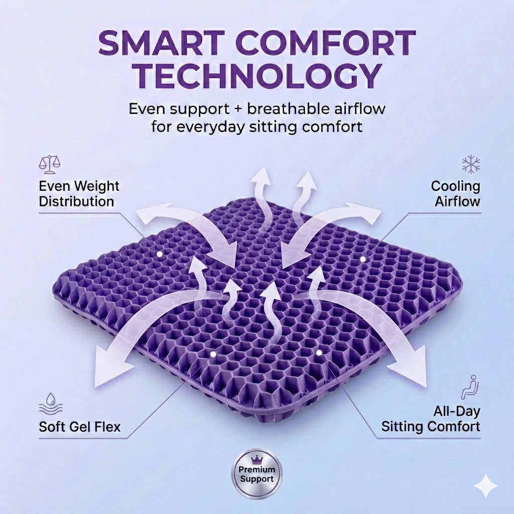 Geluna Cooling Honeycomb Seat Cushion