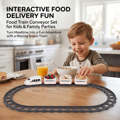 🚂 Food Train Conveyor Set for Kids & Family Parties