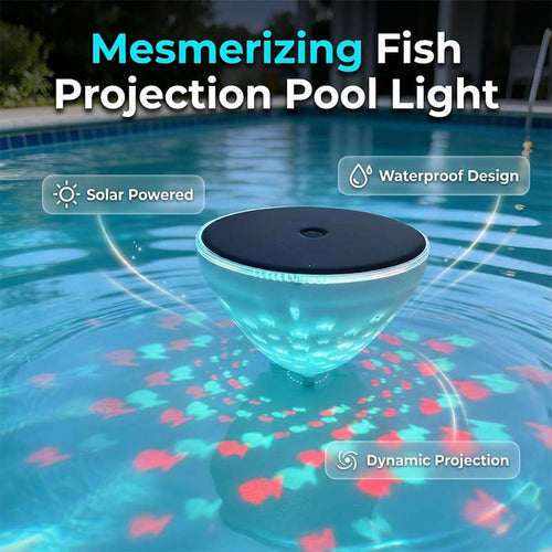🔥LAST DAY 60% OFF🎁Solar Floating Pool Light with Fish Projection