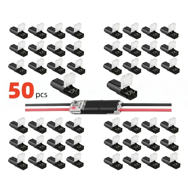 🏆49% OFF👍🚀Double-Wire Plug-in Connector Led Light Strip Connectors 2 Pin