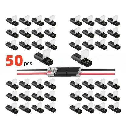 🏆49% OFF👍🚀Double-Wire Plug-in Connector Led Light Strip Connectors 2 Pin