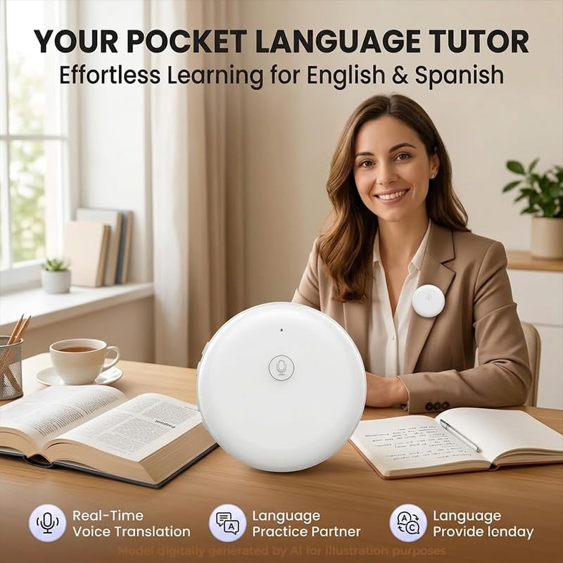 🔥LIMITED-TIME 50% OFF!🔥  AI Wearable Language Translator & Pocket Tutor