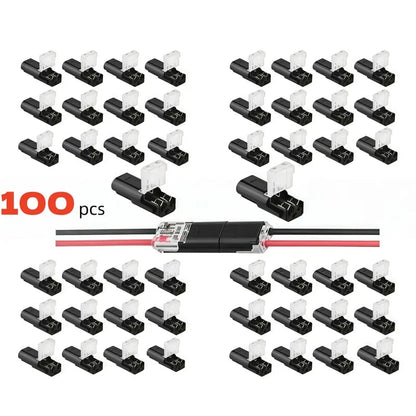 🏆49% OFF👍🚀Double-Wire Plug-in Connector Led Light Strip Connectors 2 Pin