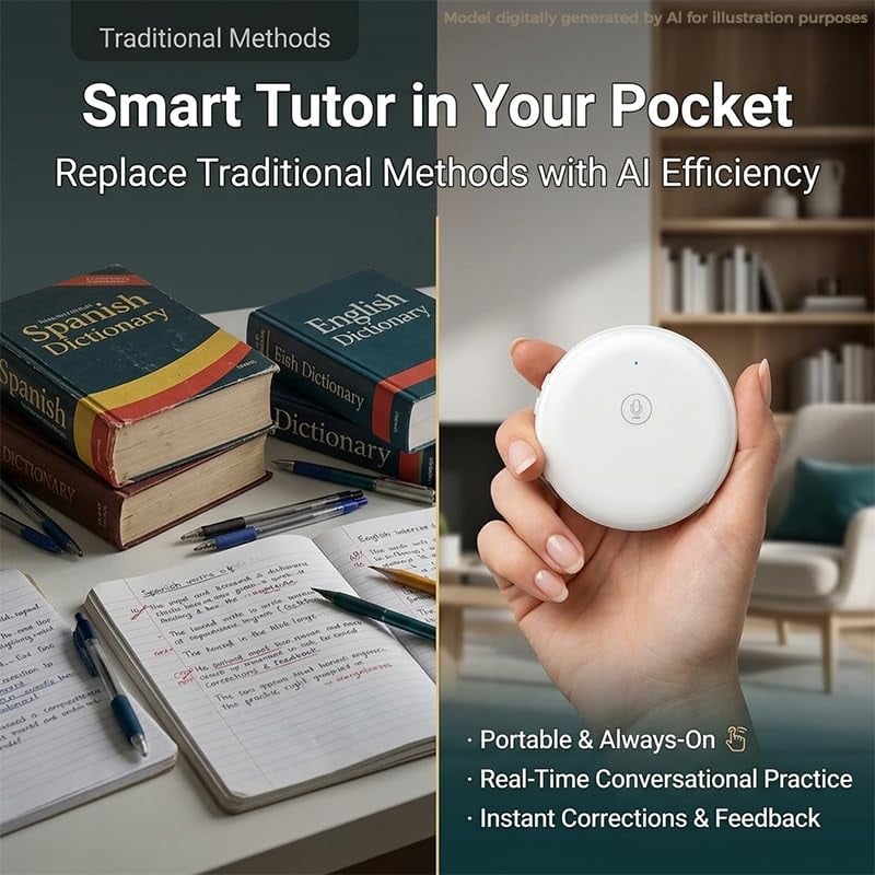 🔥LIMITED-TIME 50% OFF!🔥  AI Wearable Language Translator & Pocket Tutor