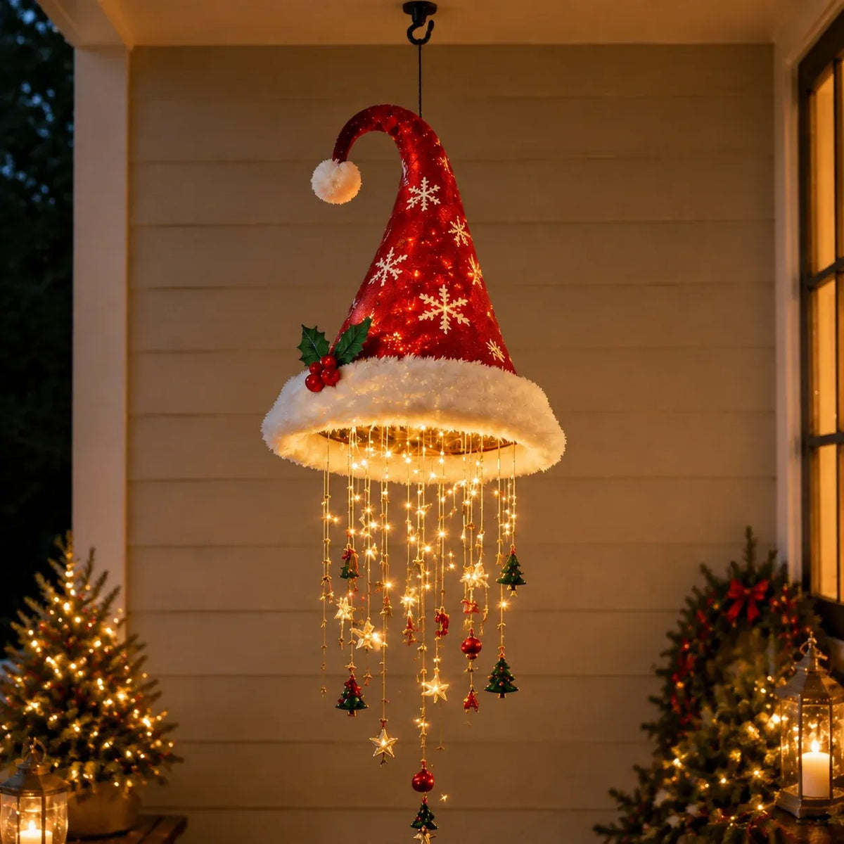 🎅Glowing Santa Hat Chandelier – Make Your Home Sparkle This Christmas! 50% OFF LAST DAY