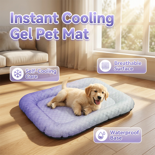 🔥LAST DAY 60% OFF🎁🐶🐱❄️Cooling Gel Mat for Pets Summer Heat Relief Pad Breathable Non-Toxic Cool Sleeping Mat for Dogs Cats