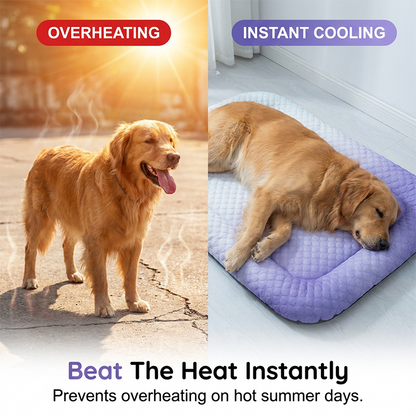 🔥LAST DAY 60% OFF🎁🐶🐱❄️Cooling Gel Mat for Pets Summer Heat Relief Pad Breathable Non-Toxic Cool Sleeping Mat for Dogs Cats