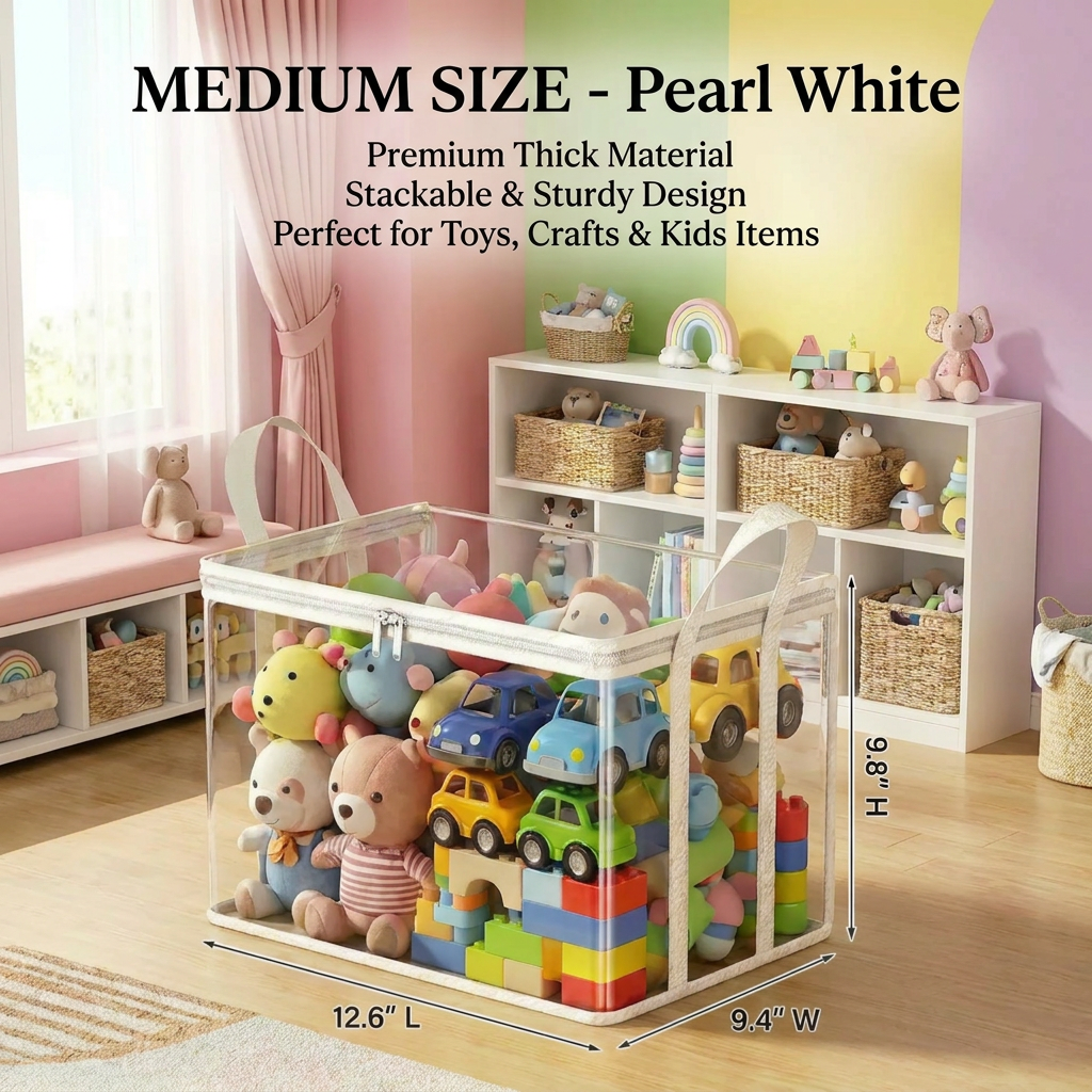 【 🔥Hot Sale 50% OFF】📦 Clear Storage Bins with Lids | Stackable Home Organizer